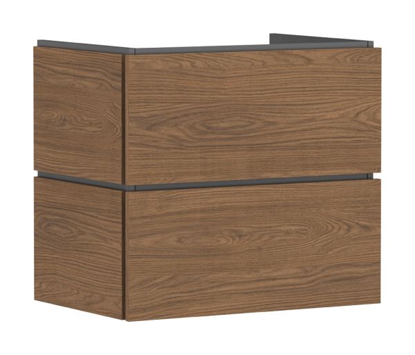 hansgrohe Xilesa E Möbelset 70cm mit Push-Open Schubkästen, eiche kaschmir