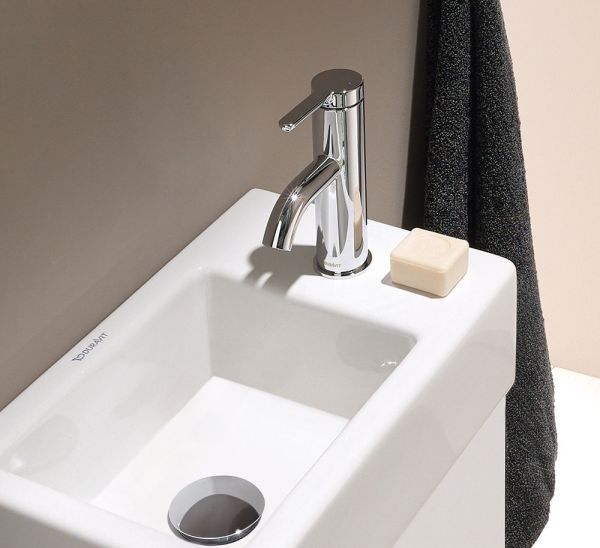 Duravit Vero Air Handwaschbecken 38x25cm, mit 1 Hahnloch rechts, ohne Überlauf, weiß 07243800001