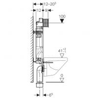 Vorschau: Geberit Kombifix Element für Wand-WC, 108cm, mit Sigma UP-Spülkasten 12cm