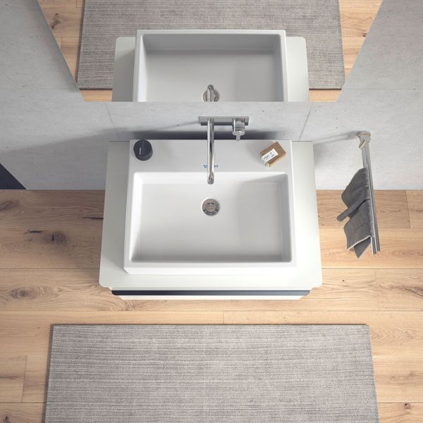 Duravit Vero Air Waschtisch 60x47cm, ohne Hahnloch, mit Überlauf, geschliffen, weiß 2350600028