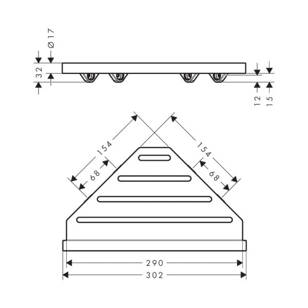 hansgrohe AddStoris S Eck-Duschablage, weiß matt