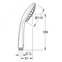 Vorschau: Grohe Euphoria 110 Duo Handbrause 2 Strahlarten, chrom