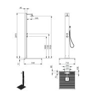 Vorschau: Ideal Kuba Modell 70 Gartendusche, schwarz 706553