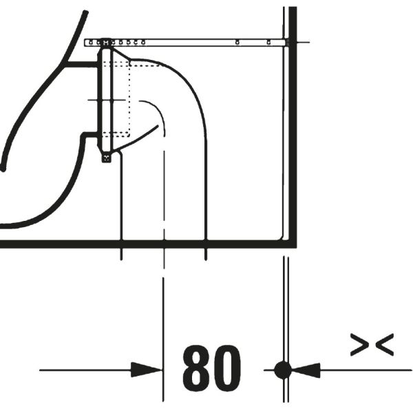 Duravit D-Code Stand-WC rimless Set mit SoftClose WC-Sitz 57x37cm, weiß
