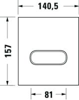 Vorschau: Duravit DuraSystem Betätigungsplatte aus Glas, mechanisch für Urinal A1, weiß