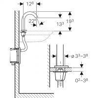 Vorschau: Geberit Waschtischarmatur Piave, Standmontage, Batteriebetrieb, für UP-Funktionsbox, chrom