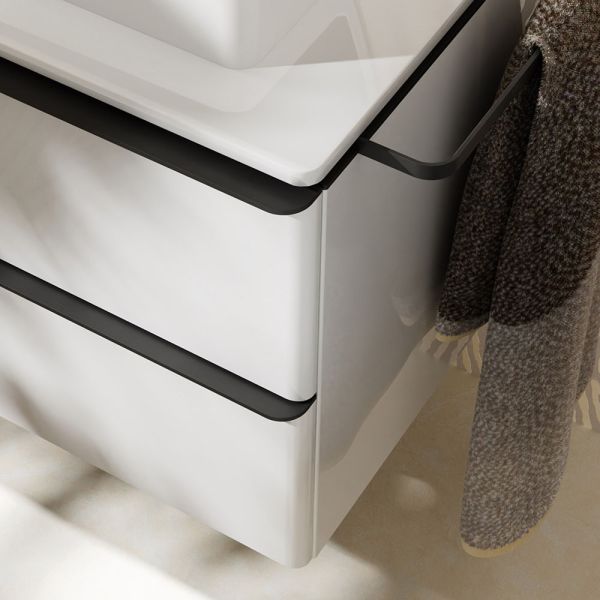 Hansgrohe Xelu Q Waschtischunterschrank 156cm für 2 Aufsatzwaschtische, 4 Schubkästen