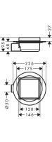 Vorschau: Hansgrohe RainDrain Spot Komplettset 15/15cm, befliesbar & Installationsset, edelstahl geb.