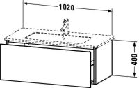 Vorschau: Duravit L-Cube Waschtischunterschrank wandhängend 102x48cm mit 1 Schublade für ME by Starck 233610