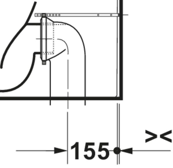 Duravit Balcoon Stand WC für Kombination, clay terra matt