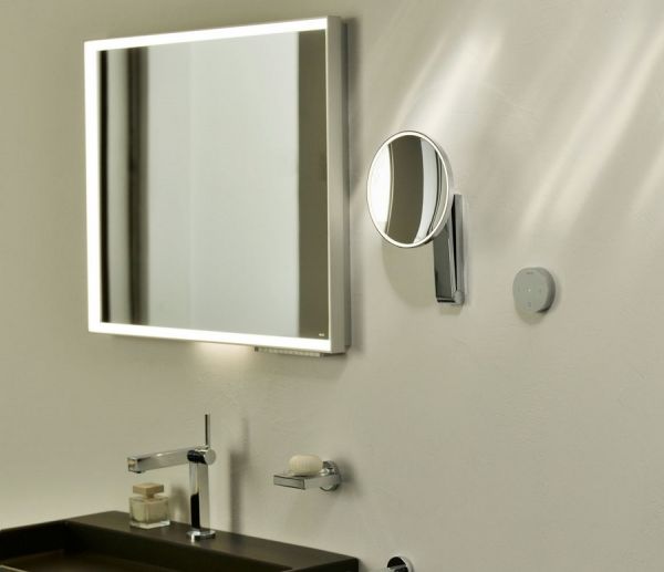 Keuco Royal Lumos Lichtspiegel mit Spiegelheizung, silber-eloxiert, 70x65cm