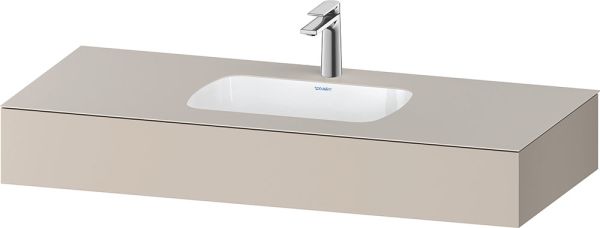 Duravit Qatego Einbauwaschtisch mit Konsole 120x55x17cm taupe matt QA4692