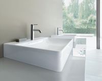 Vorschau: Duravit DuraSquare Waschtisch 60x47cm, mit 1 Hahnloch, geschliffen, mit WonderGliss, weiß 23536000711