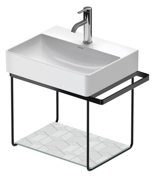 Duravit Dura Square Metallkonsole Wandhängend, zu Waschtisch 235650, schwarz matt