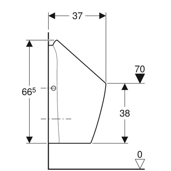 Geberit Urinal Preda, für UP-Steuerung, weiß