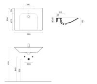 Vorschau: Catalano Comfort Waschtisch 70x55cm, weiß CataGlaze+