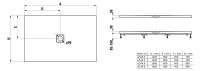 Vorschau: Laufen Solutions Marbond Duschwanne 160x90x3,8cm superflach, rechteckig, Ablauf mittig, weiß