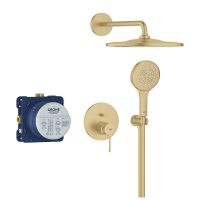 Grohe Essence Duschsystem Unterputz mit Rainshower Mono 310, cool sunrise gebürstet 25287GN0