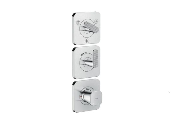 AXOR Citterio C Cubic Cut Thermostatmodul 38x12cm Unterputz, Rosetten, softsquare chrom 49711000