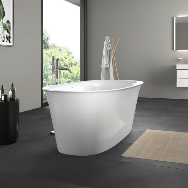 Duravit White Tulip freistehende Badewanne oval 180x90cm, weiß