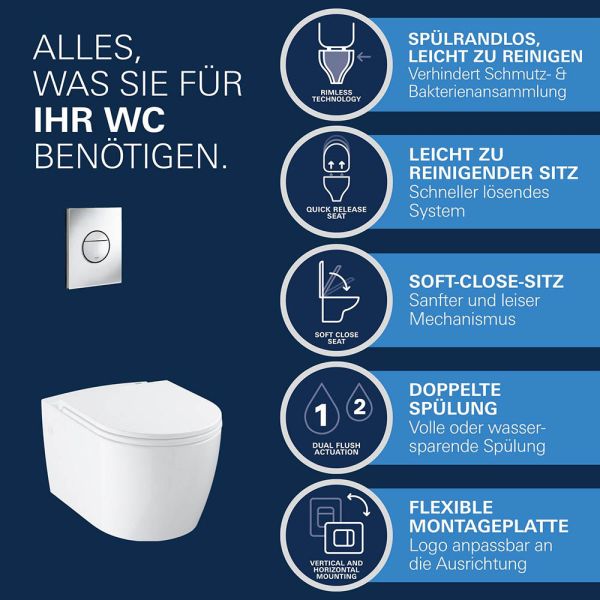 Grohe Solido Compact WC 5-in-1-Set, weiß