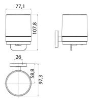Vorschau: emco round Seifenspender Einhandbedienung, Wandmontage, chrom/satiniert