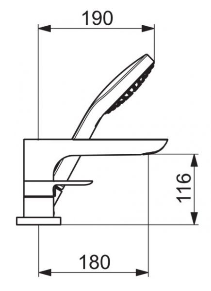 Hansa Hansaligna 4-Loch Wannen- und Brausearmatur Fertigmontageset, Rosette rund, chrom