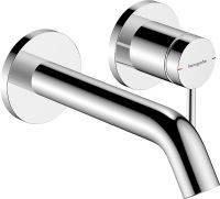 Hansgrohe Tecturis S Waschtischarmatur Unterputz für Wandmontage mit Auslauf 16,5cm, chrom, 73350000