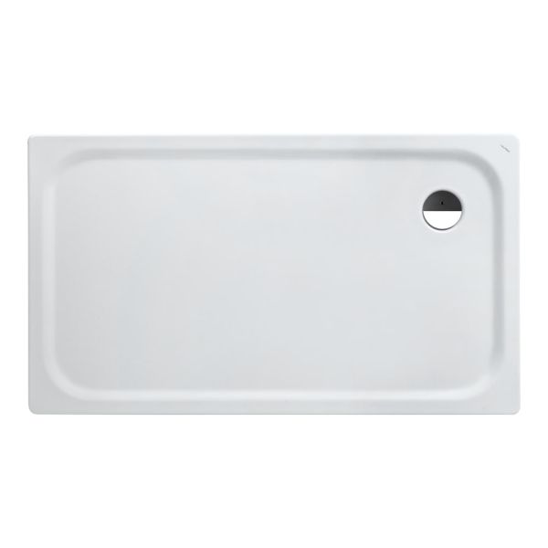 Laufen Platina Duschwanne 140x80cm ultraflach 2,5cm, rechteckig, Stahl emailliert, weiß H2150060000401