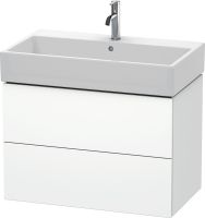 Vorschau: Duravit L-Cube Waschtischunterschrank wandhängend 78x46cm mit 2 Schubladen für Vero Air 235080, weiß, LC627701818