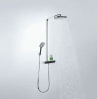 Vorschau: Hansgrohe Raindance Select E 300 2jet Showerpipe EcoSmart 9 l/min, weiß/chrom