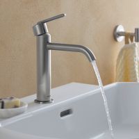 Vorschau: Duravit Balcoon Waschtischarmatur M, edelstahl gebürstet