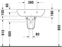 Vorschau: Duravit D-Code Waschtisch rechteckig 65x5cm, mit Überlauf, ohne Wondergliss, weiß 2310650000