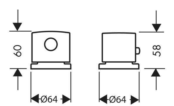 Axor Uno 2-Loch Wannenrandarmatur mit Thermostat