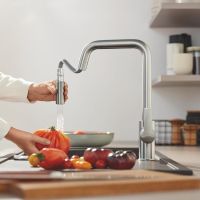 Vorschau: Grohe Start Küchenarmatur mit Ausziehbrause supersteel 30631DC0