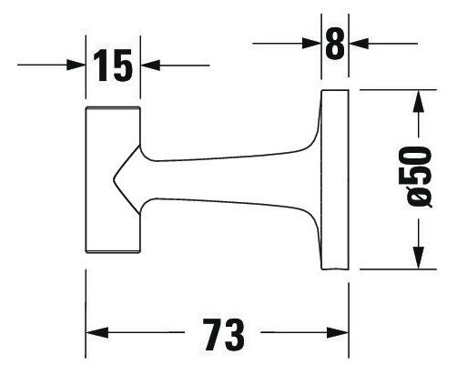 Duravit Starck T Handtuchhaken wandhängend, chrom 0099291000