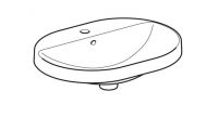 Vorschau: Geberit VariForm Einbauwaschtisch mit 1 Hahnloch, Unterseite glasiert, elliptisch, Breite 60cm, weiß_2