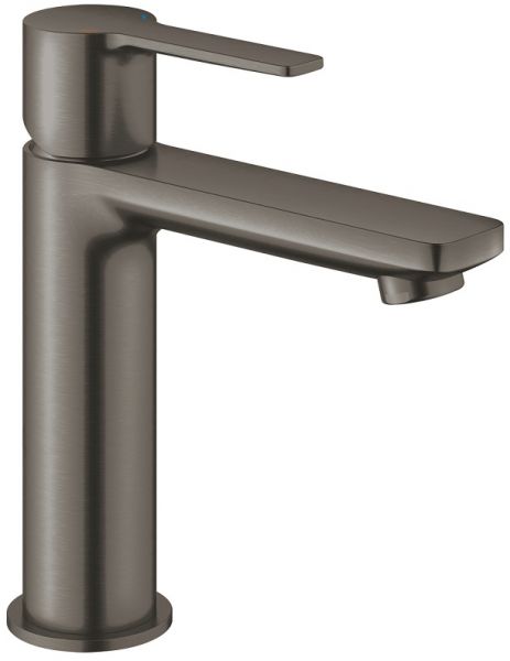 Grohe Lineare Waschtischbatterie S-Size, Push-open Ablaufgarnitur, hard graphite gebürstet