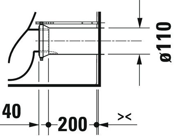 Duravit Qatego Stand-WC Kombination für aufgesetzten Spülkasten, 6 l, Tiefspüler, spülrandlos, weiß