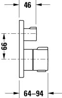 Vorschau: Duravit B.2/C.1 Wannenthermostat mit Sicherungskombination, Unterputz, chrom