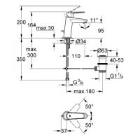 Vorschau: Grohe Eurodisc Cosmopolitan Einhand-Waschtischbatterie mit Ablaufgarnitur, S-Size, chrom