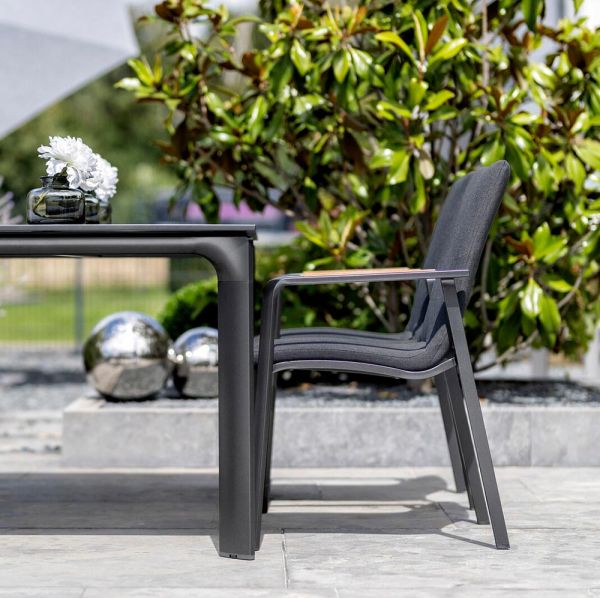 KETTLER DINING DIAMOND Stapelsessel Sunbrella, anthrazitscooty 0103902-9000