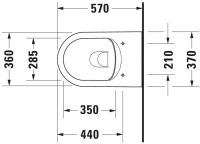 Vorschau: Duravit ME by Starck Wand-WC 57x36cm rimless weiß 2529090000