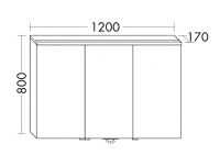 Vorschau: Burgbad Eqio Spiegelschrank 120x80cm mit horizontaler LED-Beleuchtung & Waschtischbeleuchtung