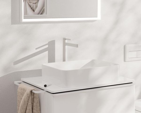 hansgrohe Finoris Waschtischmischer 260 für Waschschüsseln mit Push-Open, weiß matt 76070700