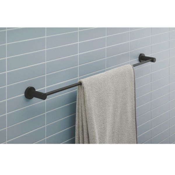 Duravit D-Code Badetuchhalter 84,8cm, schwarz matt