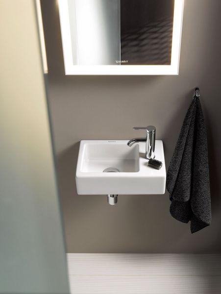 Duravit Vero Air Handwaschbecken 38x25cm, mit 1 Hahnloch rechts, ohne Überlauf, weiß 07243800001