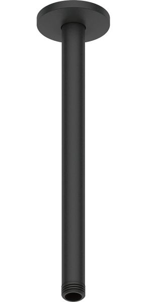 Duravit Deckenanschluss 30cm für Kopfbrause, rund, schwarz matt UV0670026046