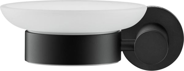 Duravit D-Code Seifenschale wandhängend, links, schwarz matt