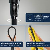 Vorschau: Grohe Vitalio Joy+ 120 Wandhalterset, Brauseschlauch 150cm, schwarz matt